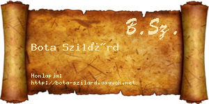 Bota Szilárd névjegykártya
