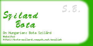 szilard bota business card