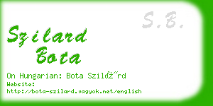 szilard bota business card